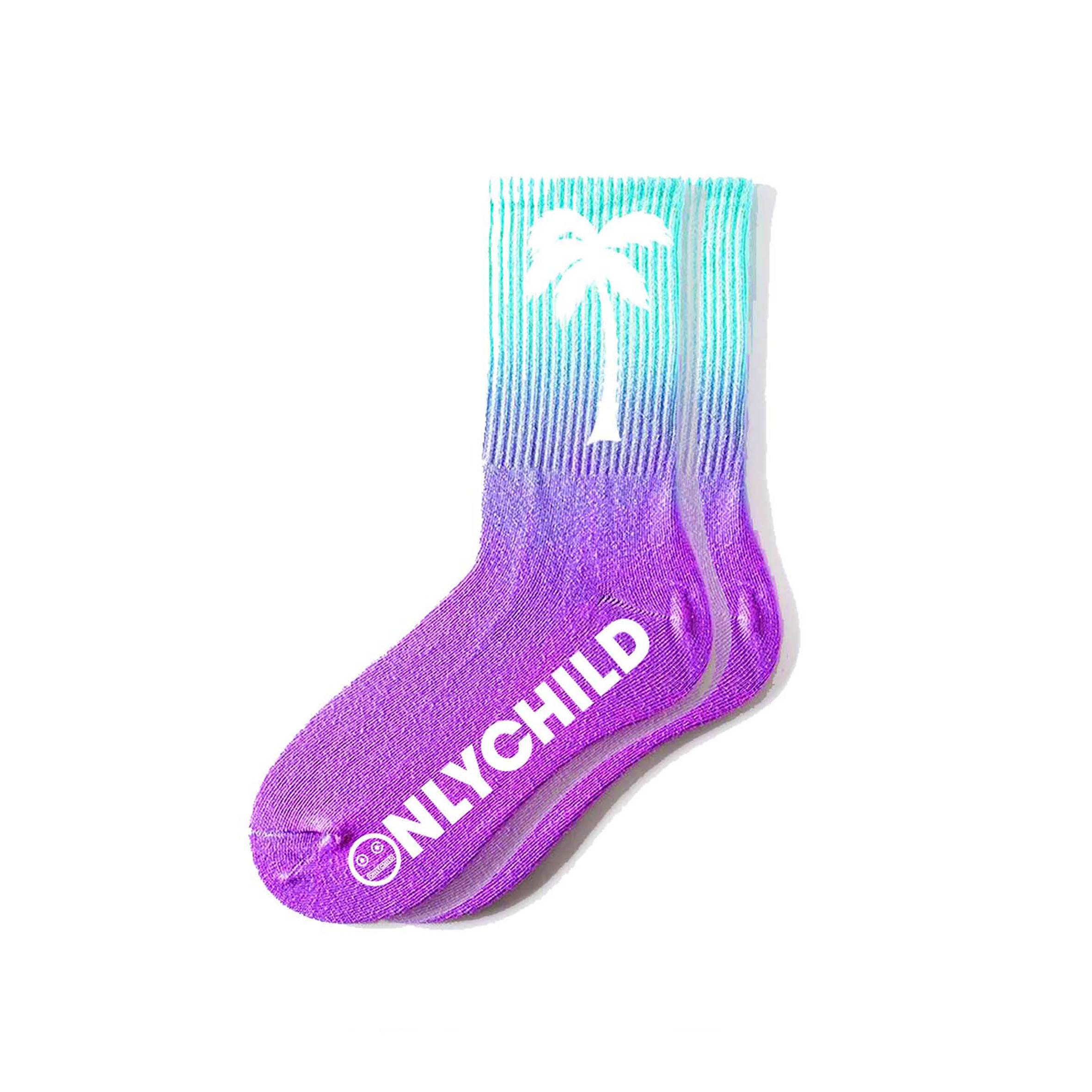 PALM PURPLE BLUE OMBRE SOCKS