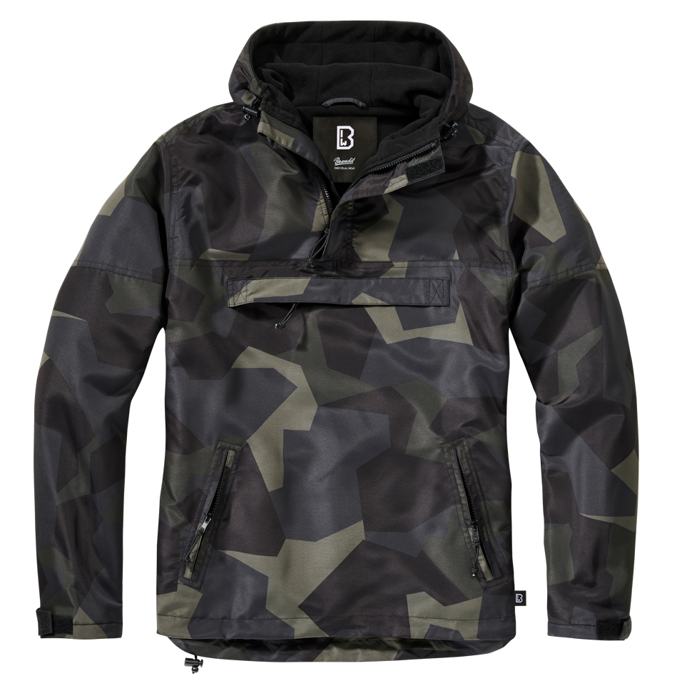 BRANDIT FLEECE-LINED QUARTER ZIP WINDBREAKER PULLOVER