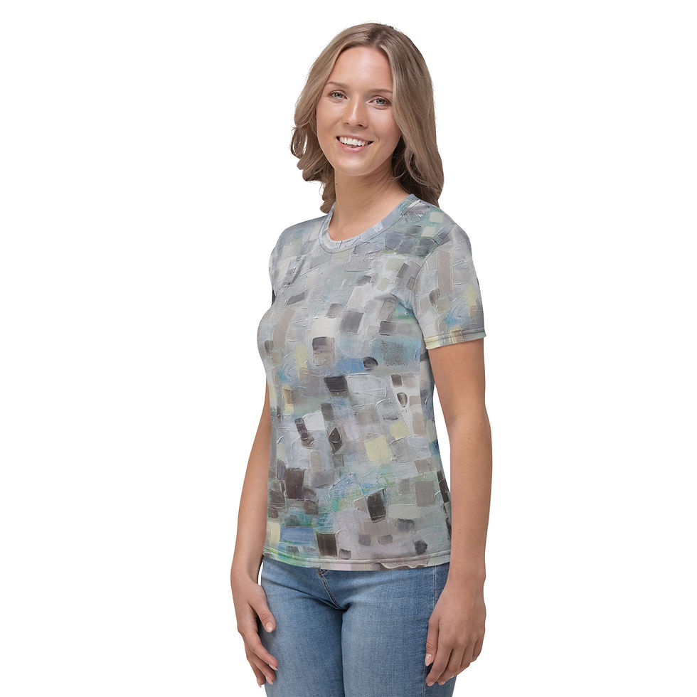 Thumbnail: Women's T-shirt - Silver Lining - knit t-shirt front