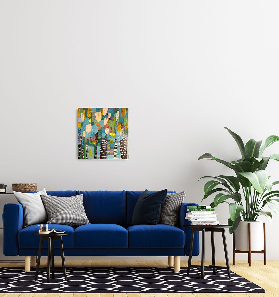 Thumbnail: Flowers and vases 24 x 24