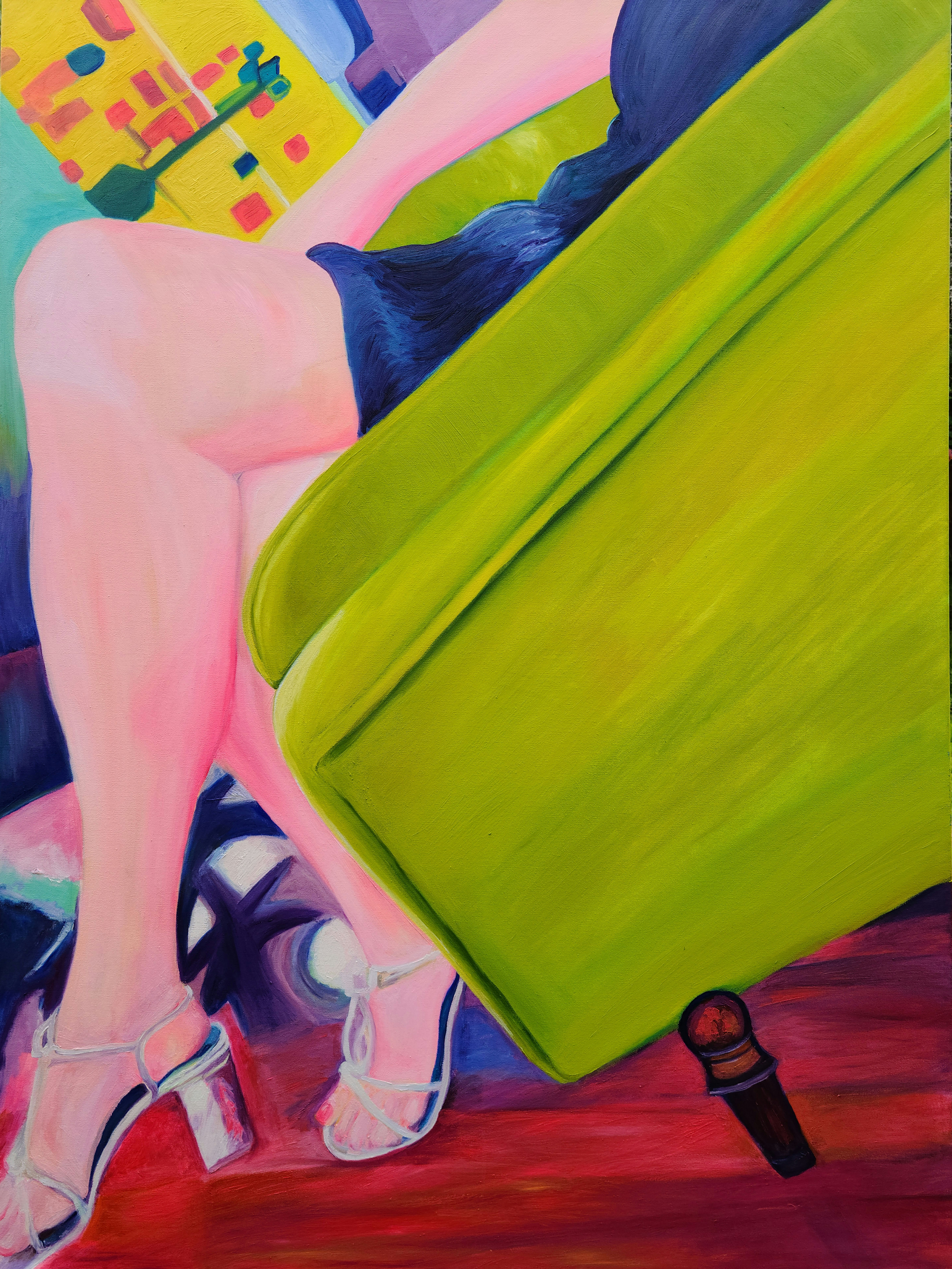 Green chair #4, 36 x 48