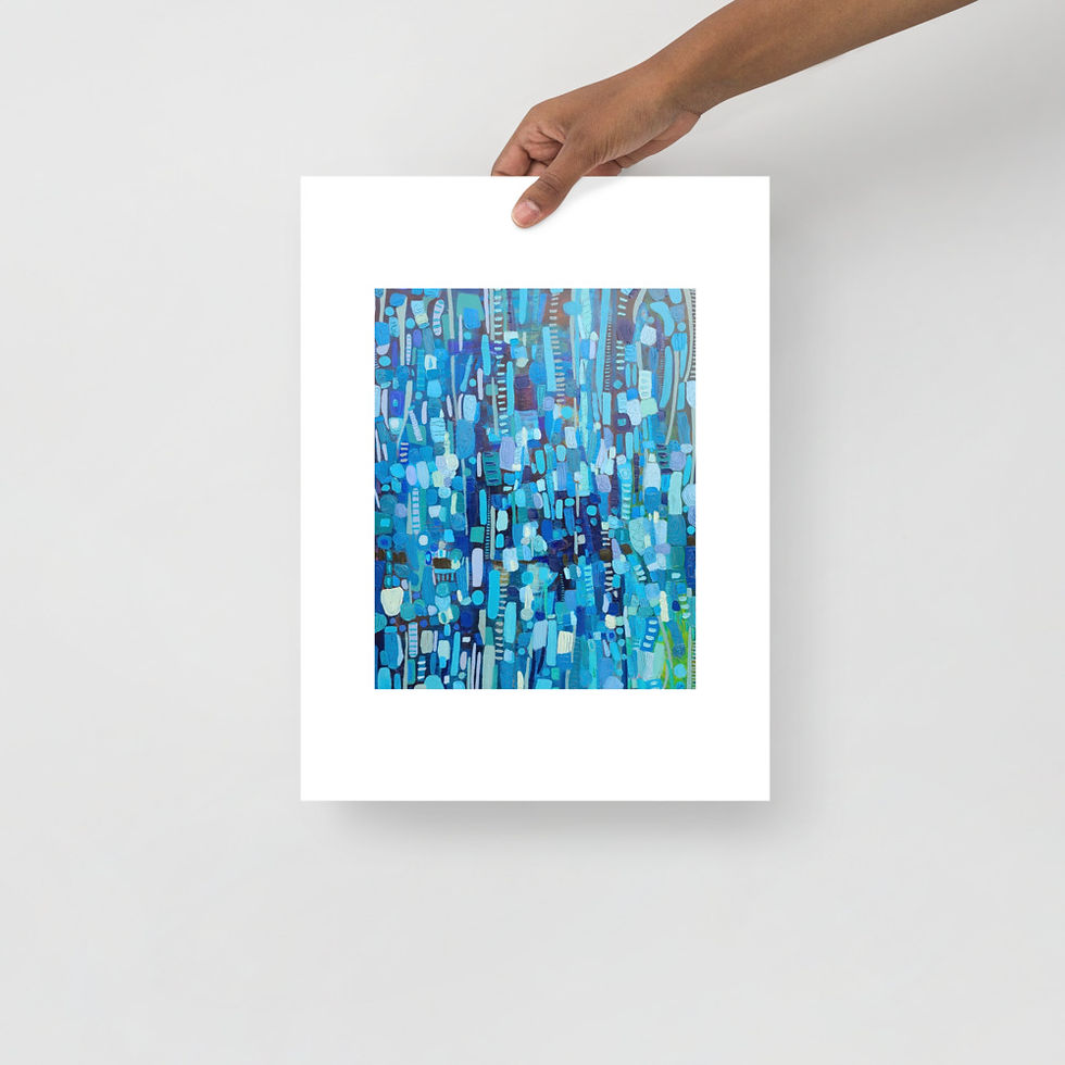 Thumbnail: Blue Connection Poster on paper