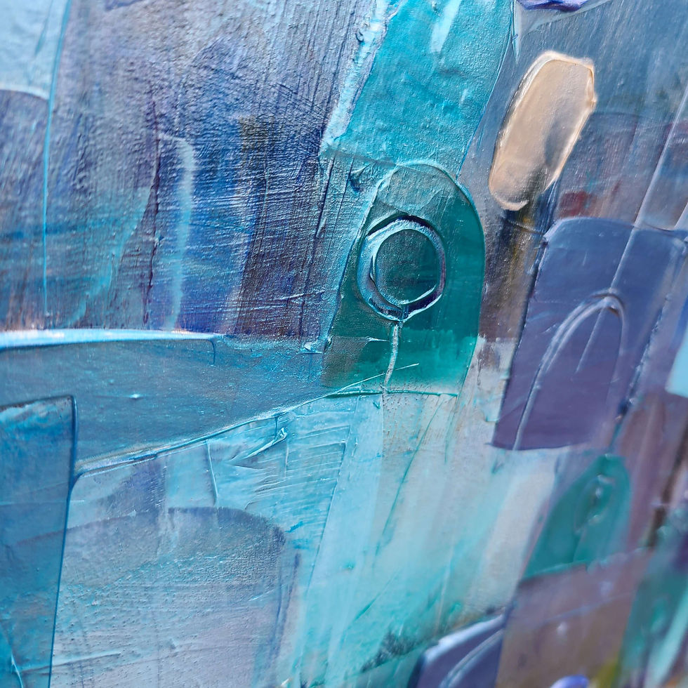 Thumbnail: Close up, Dazzling Day, original painting by Stacy Neasham, AnAbstractedView