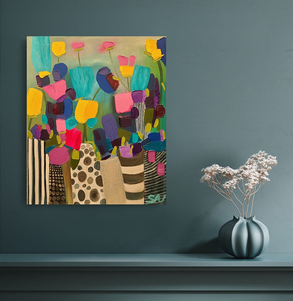 Thumbnail: Flowers and vases 20 x 24