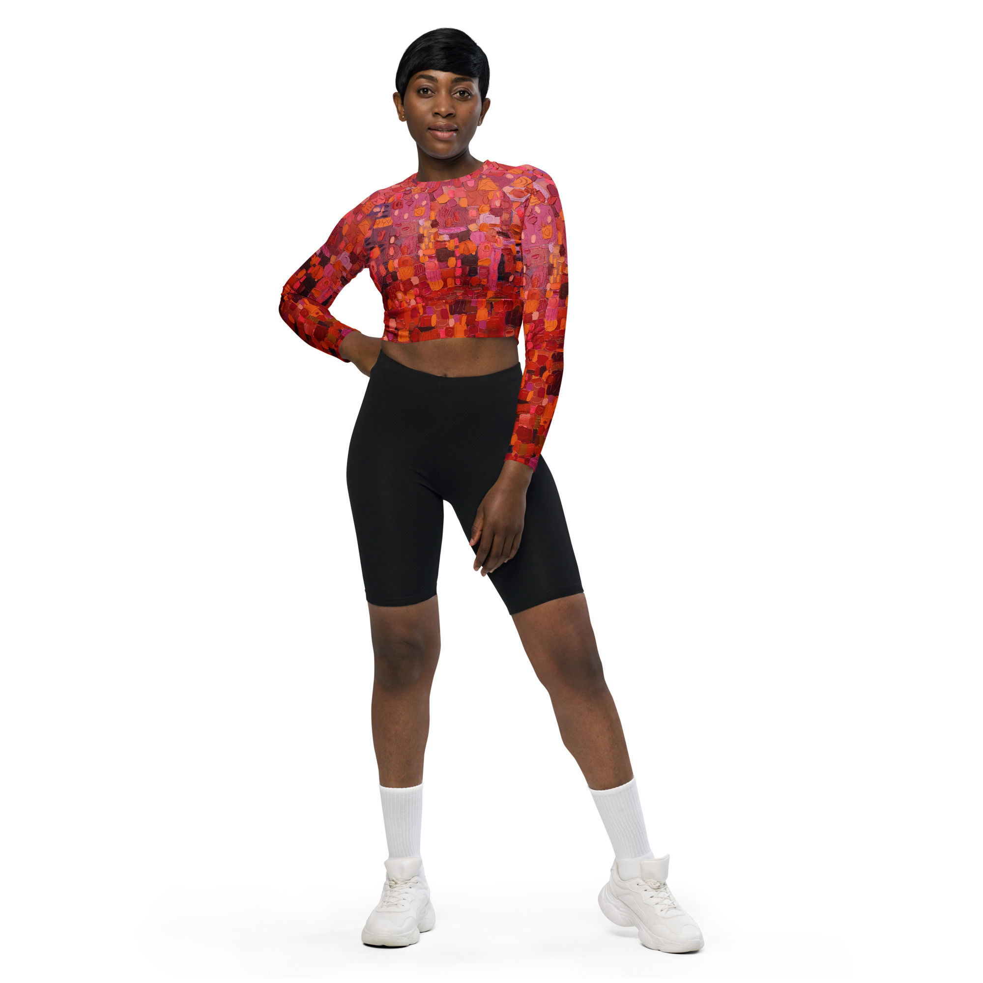Jubilee Recycled long-sleeve crop top