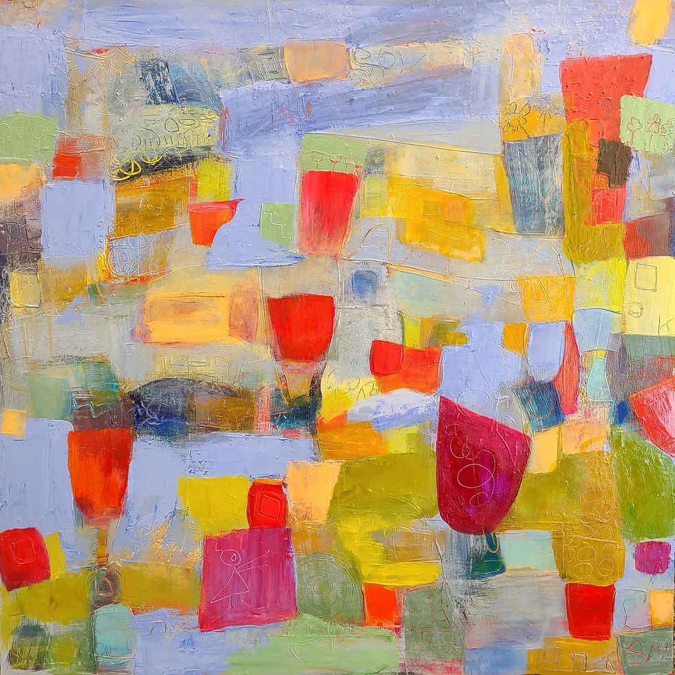 Playfulness, original painting by Stacy Neasham, AnAbstractedView