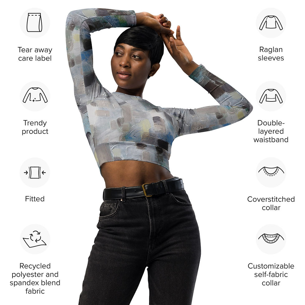 Thumbnail: Recycled long-sleeve crop top
