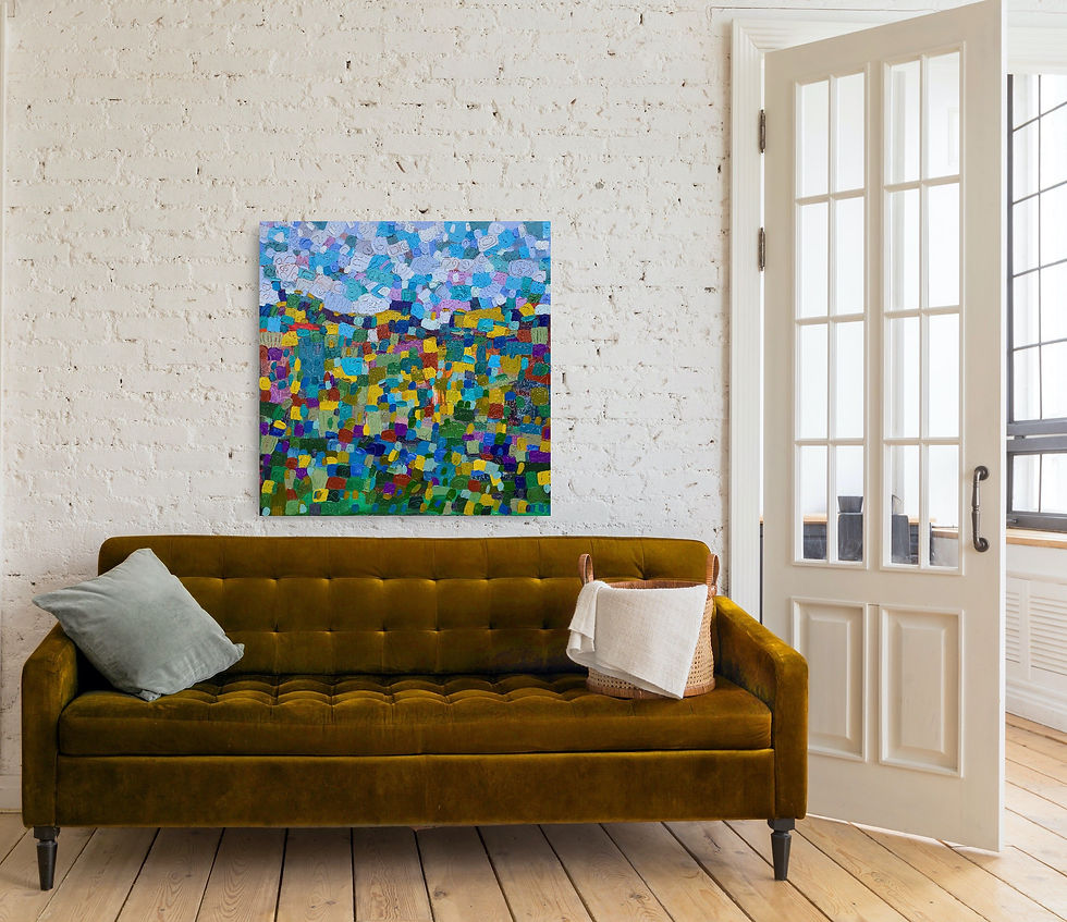 Thumbnail: In Situ, Serene Scene, original painting by Stacy Neasham, AnAbstractedView