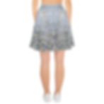 skater skirt with wonderland printed, original painting by Stacy Neasham