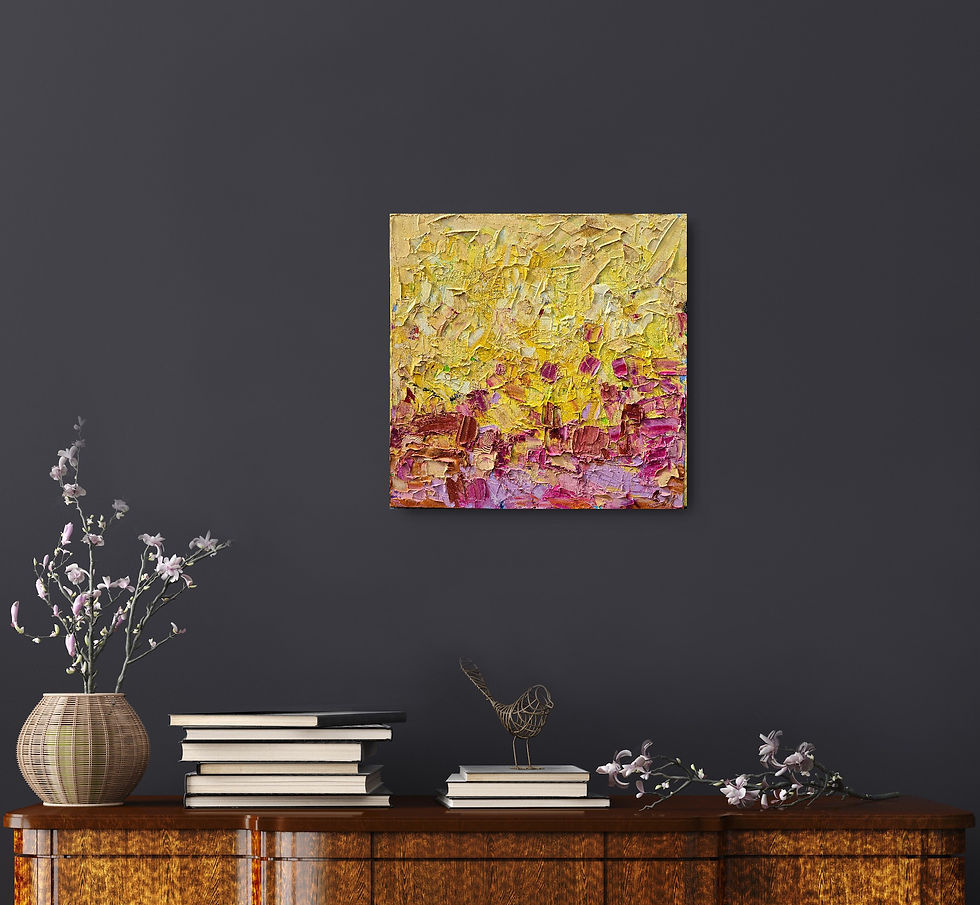 Thumbnail: Yellow abstract 2,  20 x 20