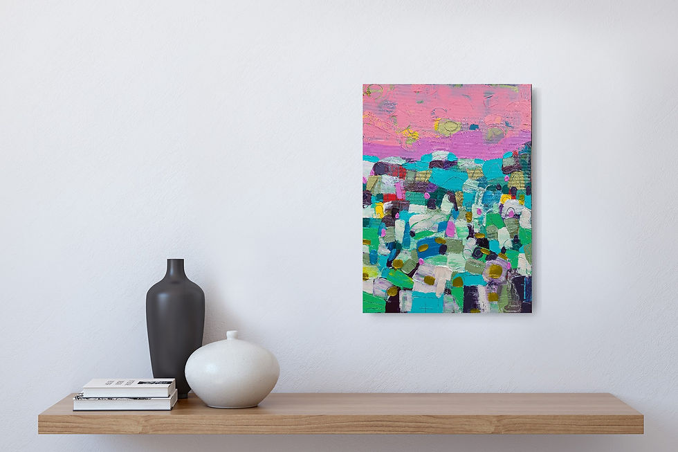 Thumbnail: In Situ, Vivacious View, original painting by Stacy Neasham, AnAbstractedView