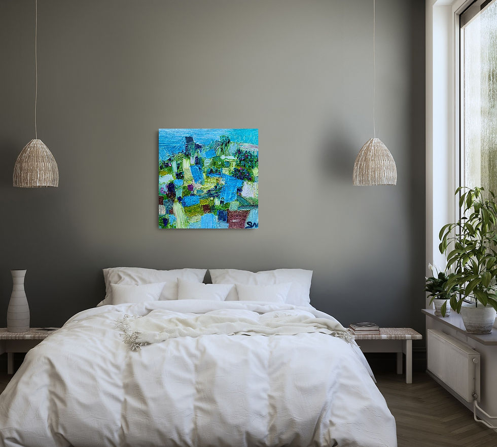 Thumbnail: Abstract Landscape in Blue #3,  24 x 24