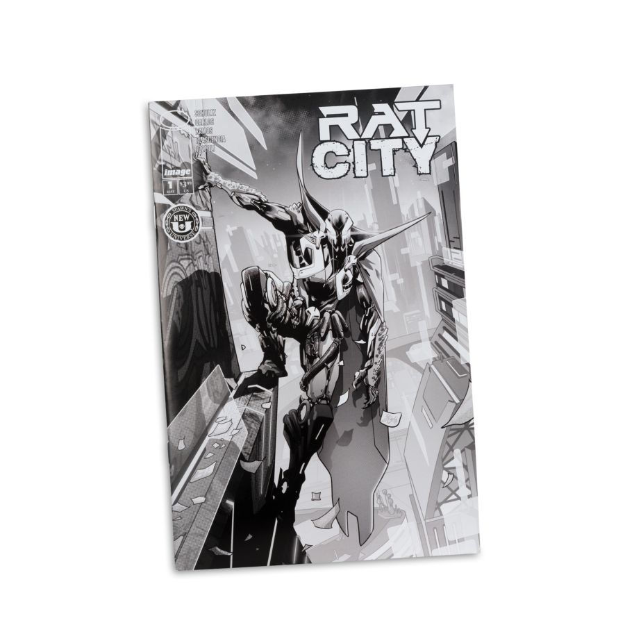 Thumbnail: Spawn - The Deviant (Rat City) Black & White Spawn Rat City #1 Uncolored Action 
