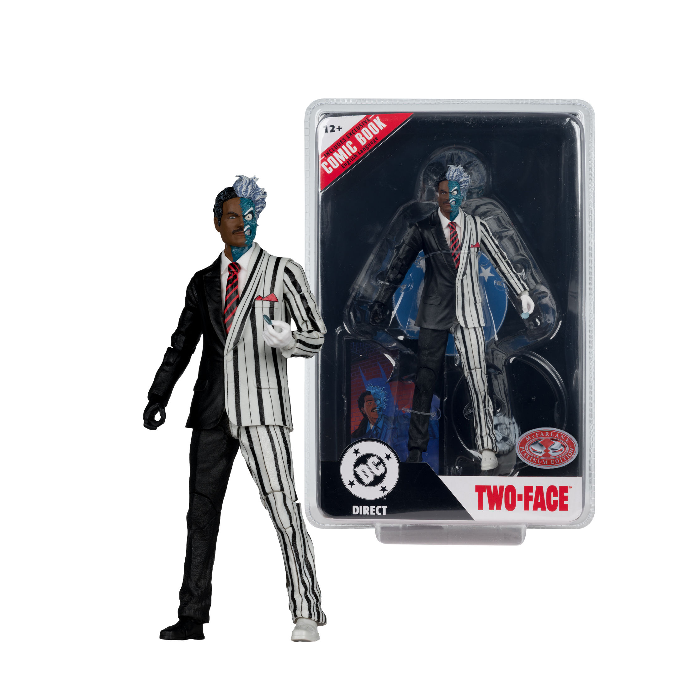 DC Direct Page Punchers - Two-Face  (1995) (Chase Version) Action Figure w/Comic