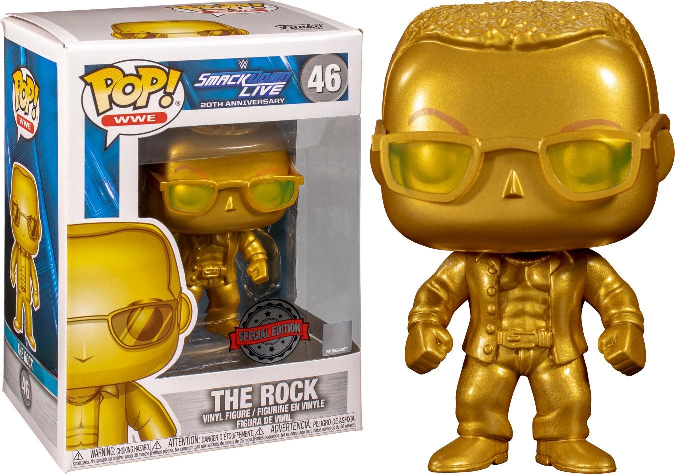 WWE - The Rock Gold Metallic US Exclusive Pop! Vinyl