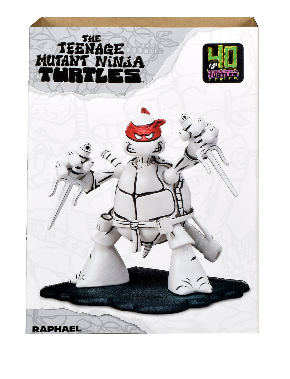 Thumbnail: TMNT: 40Th Anniversary Black & White Original Sketch Turtle Figure 4-Pack Bundle