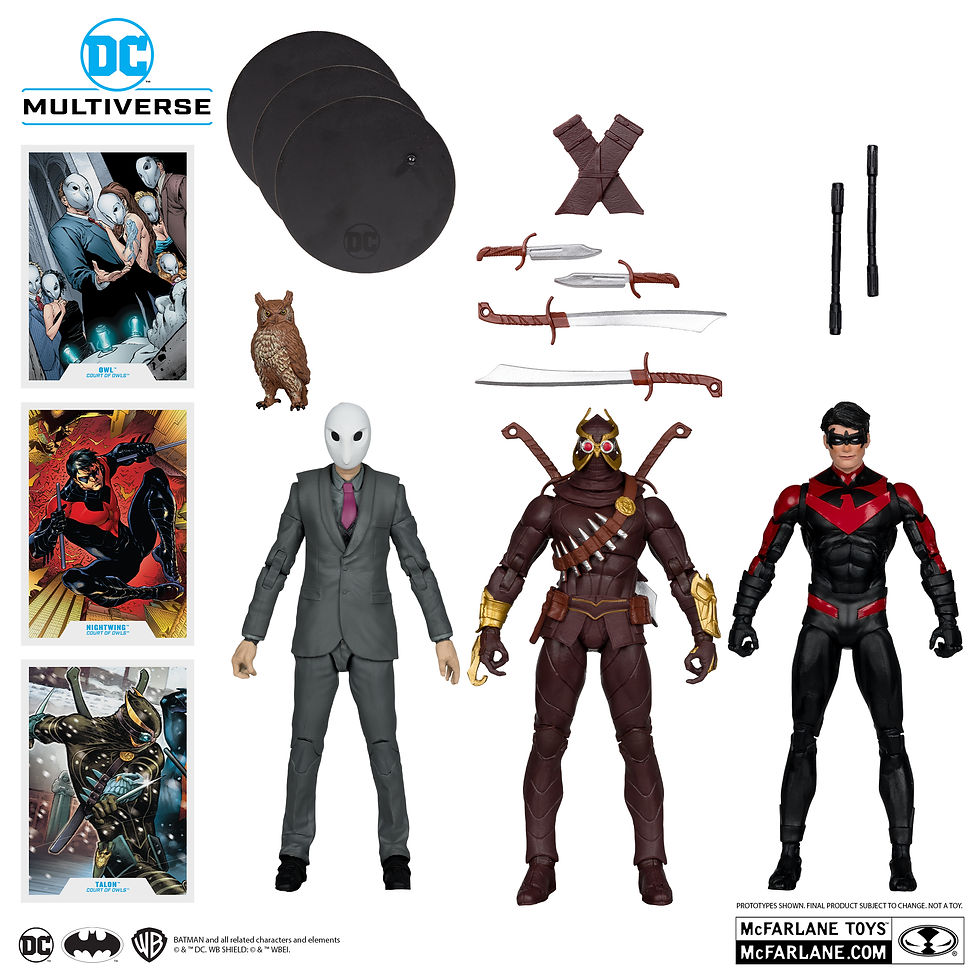 Thumbnail: DC Multiverse - Batman: The Court Of Owls - Nightwing vs Talon & Owl Gold Label