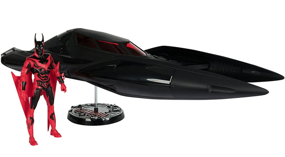Thumbnail: DC Multiverse - Batman Beyond Batmobile With L&S & Action Figure Gold Label