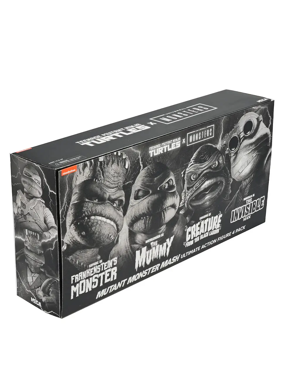 Thumbnail: TMNT x Universal Monsters – Turtles Black & White 4-Pack Action Figures