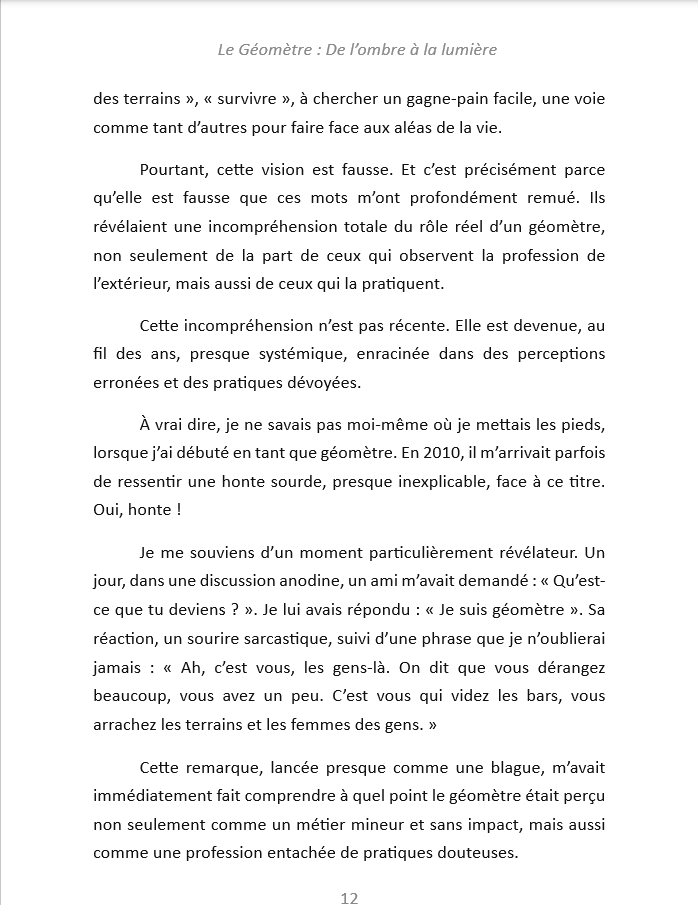 Miniature : Le Géomètre : De l’ombre à la lumière - Ghislain Wilfrid EVAGA EYEBE