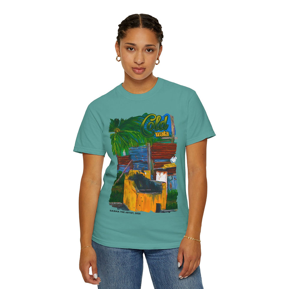 Thumbnail: 'Cold Wata' Unisex Art T-Shirt by Sasha The Artist (5 Colours)