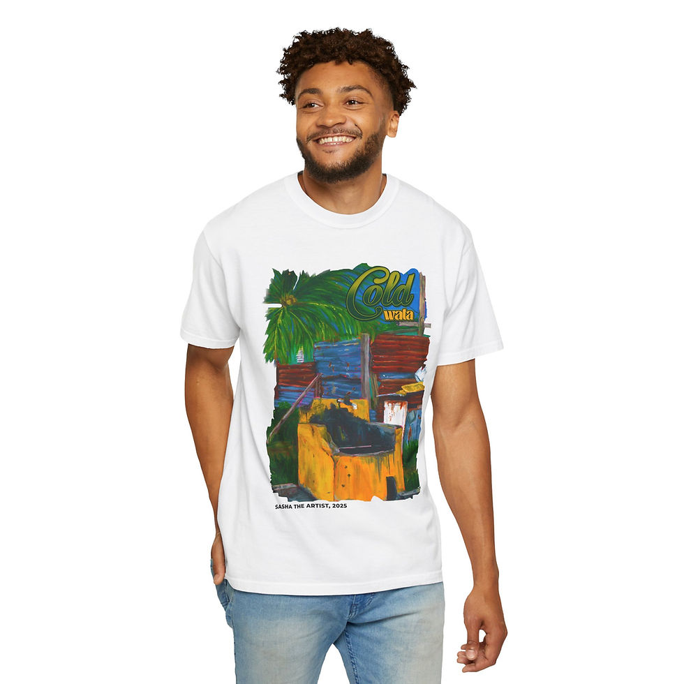 Thumbnail: 'Cold Wata' Unisex Art T-Shirt by Sasha The Artist (5 Colours)