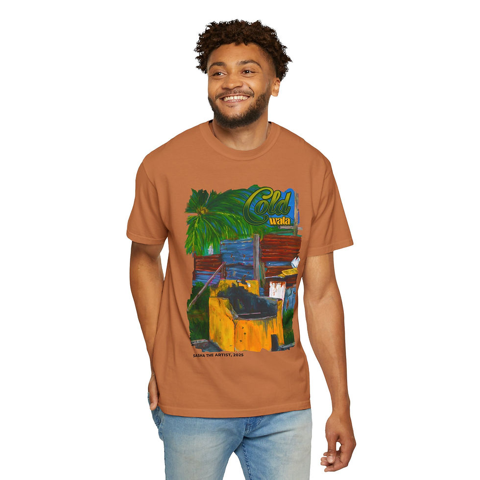 Thumbnail: 'Cold Wata' Unisex Art T-Shirt by Sasha The Artist (5 Colours)