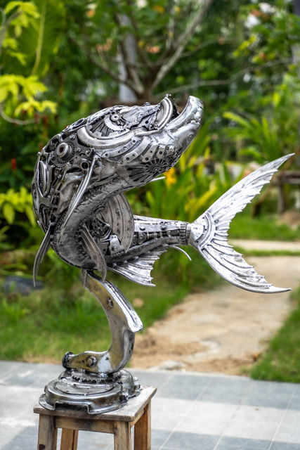 tarpon fish metal sculpture-2