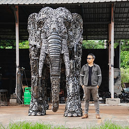 Animal metal art sculpture - Metal art - Wild metal art - Mari9art