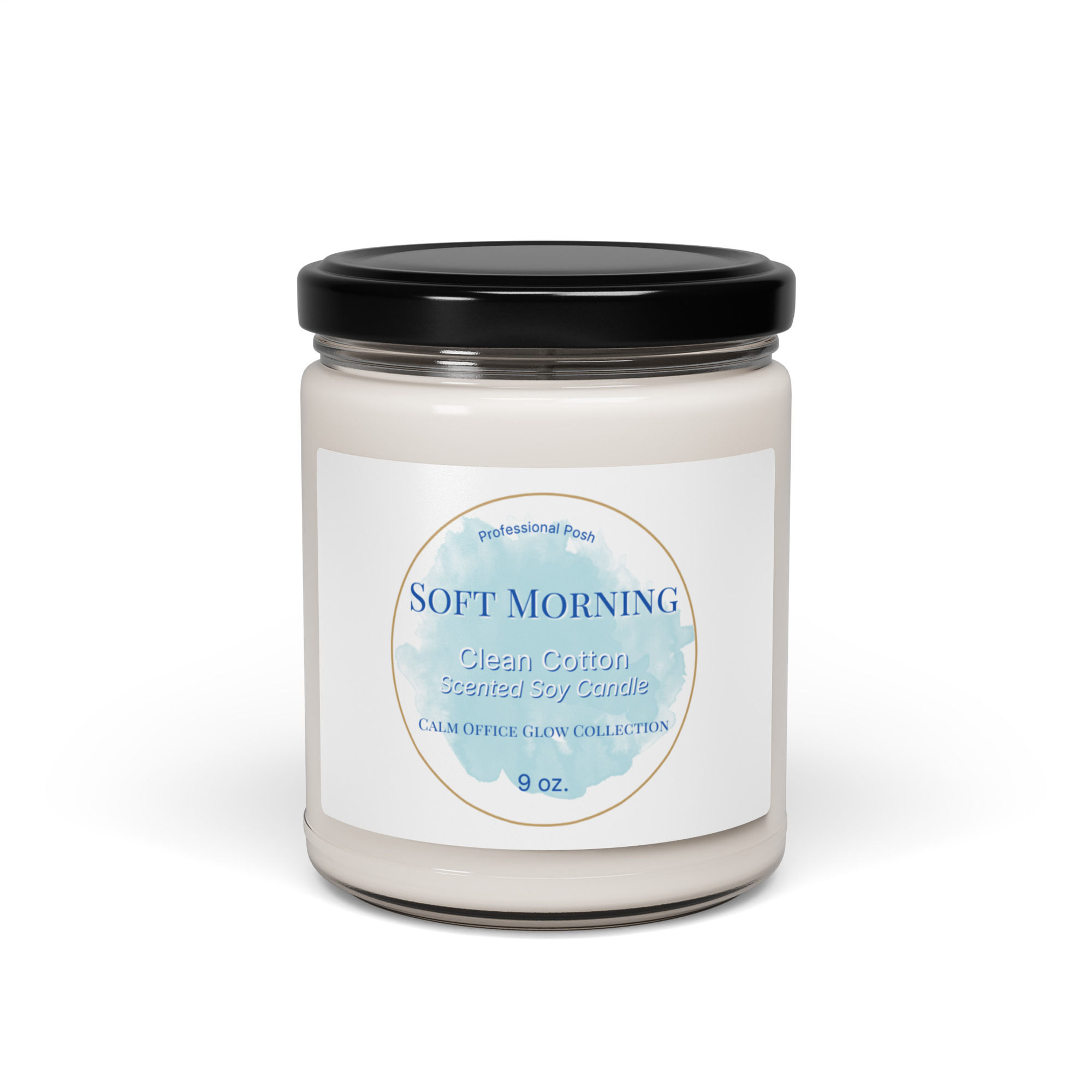 Calm Office Glow Soft Morning Warm Cotton Soy Candle