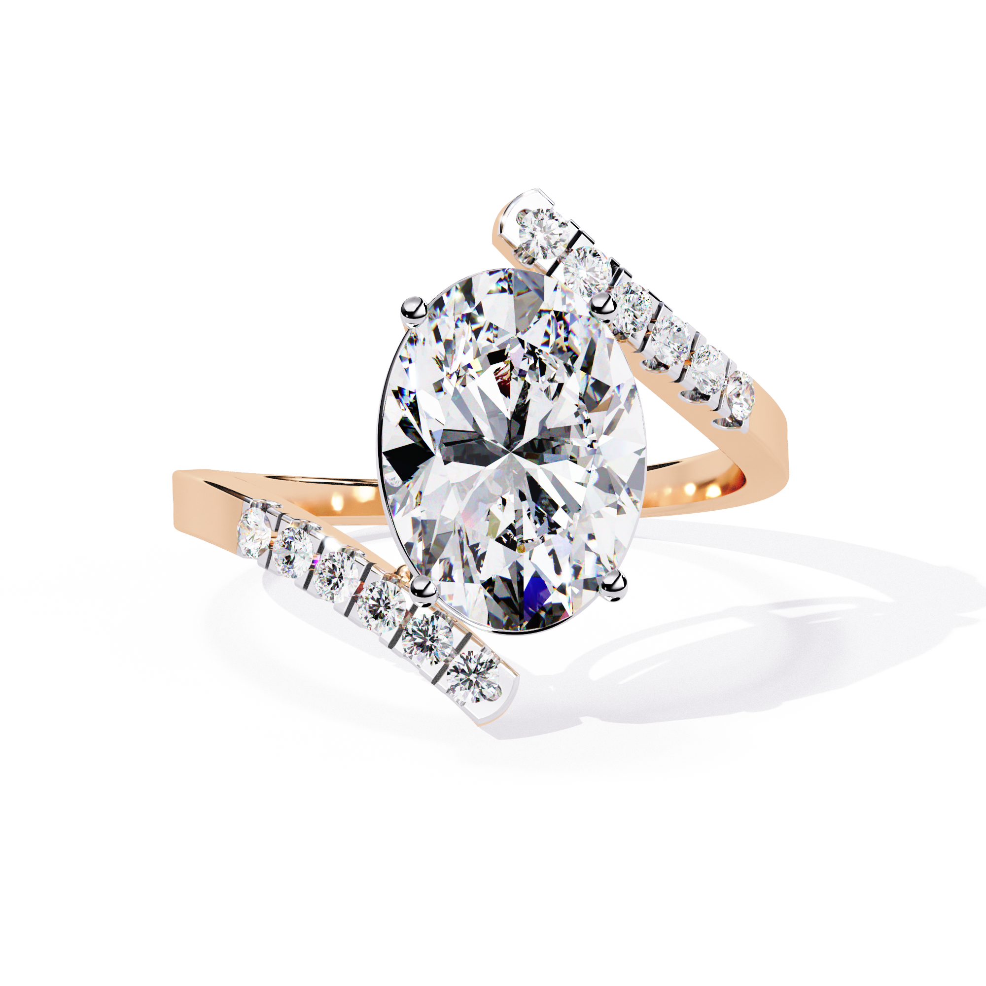 Double Pavé Oval Ring