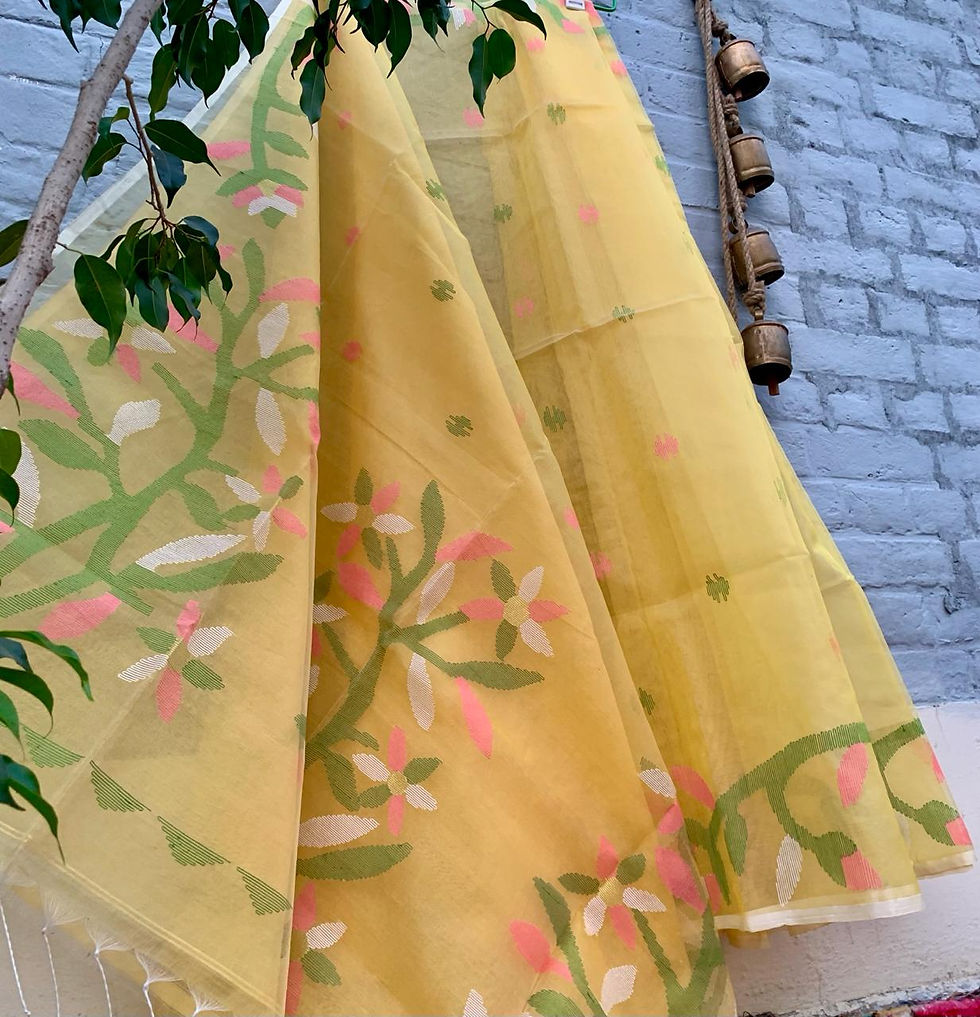Thumbnail: Purwayi - Pure Rashom Muslin Jamdani saree