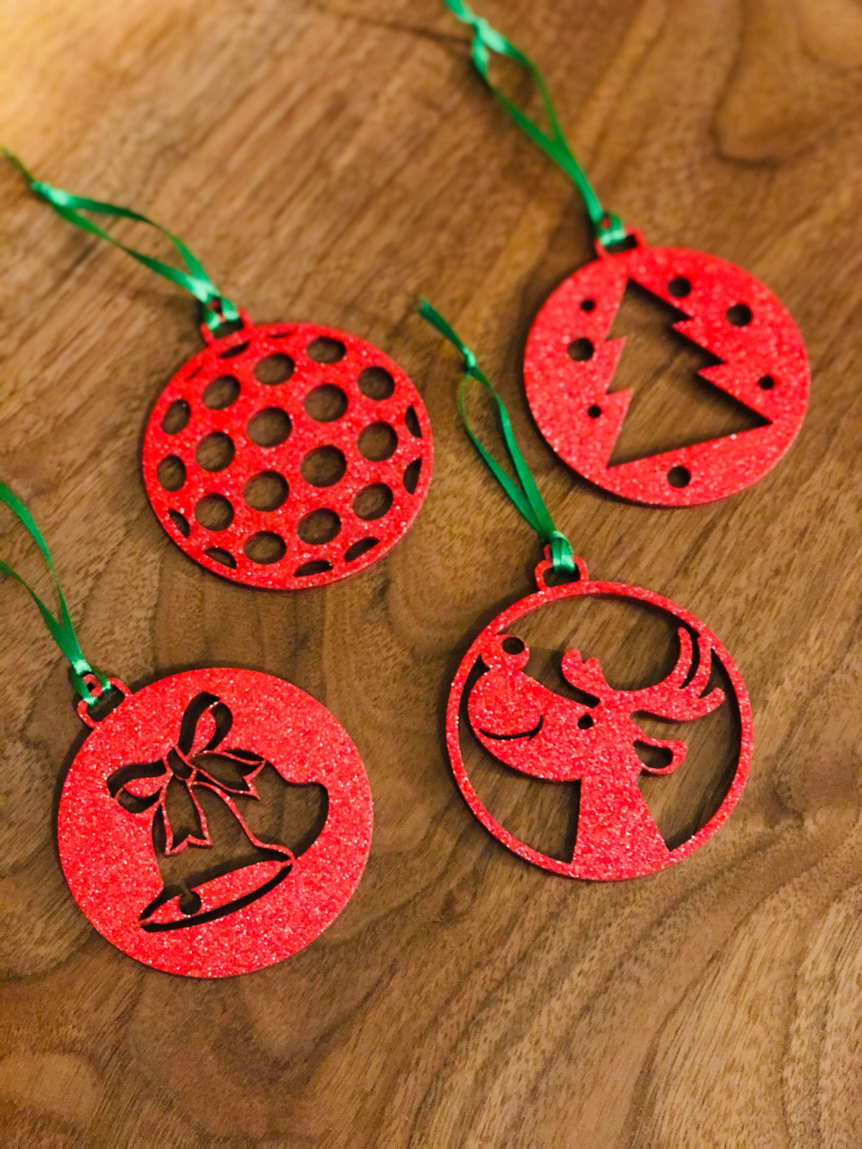 Set of Four Christmas Ornaments