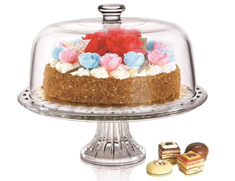 Thumbnail: PALLADIO FOOTED CAKE PLATE 31 W/DOME