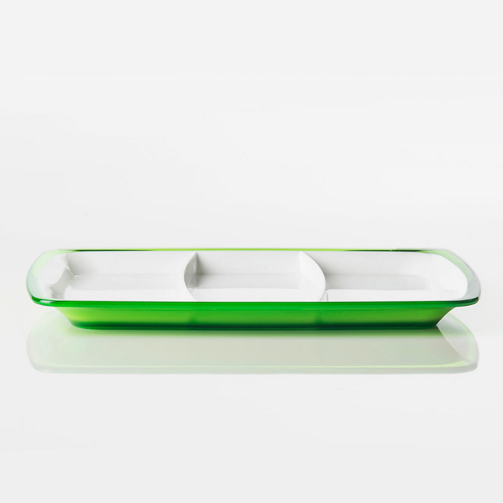 الصورة المصغرة: SQUARE Hors D'Oeuvres Tray 3 sections 28x20.5cm