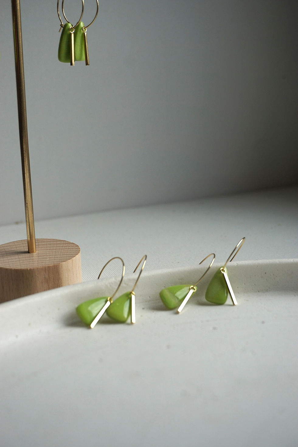 Miniaturbild: Green Triangle Creolen