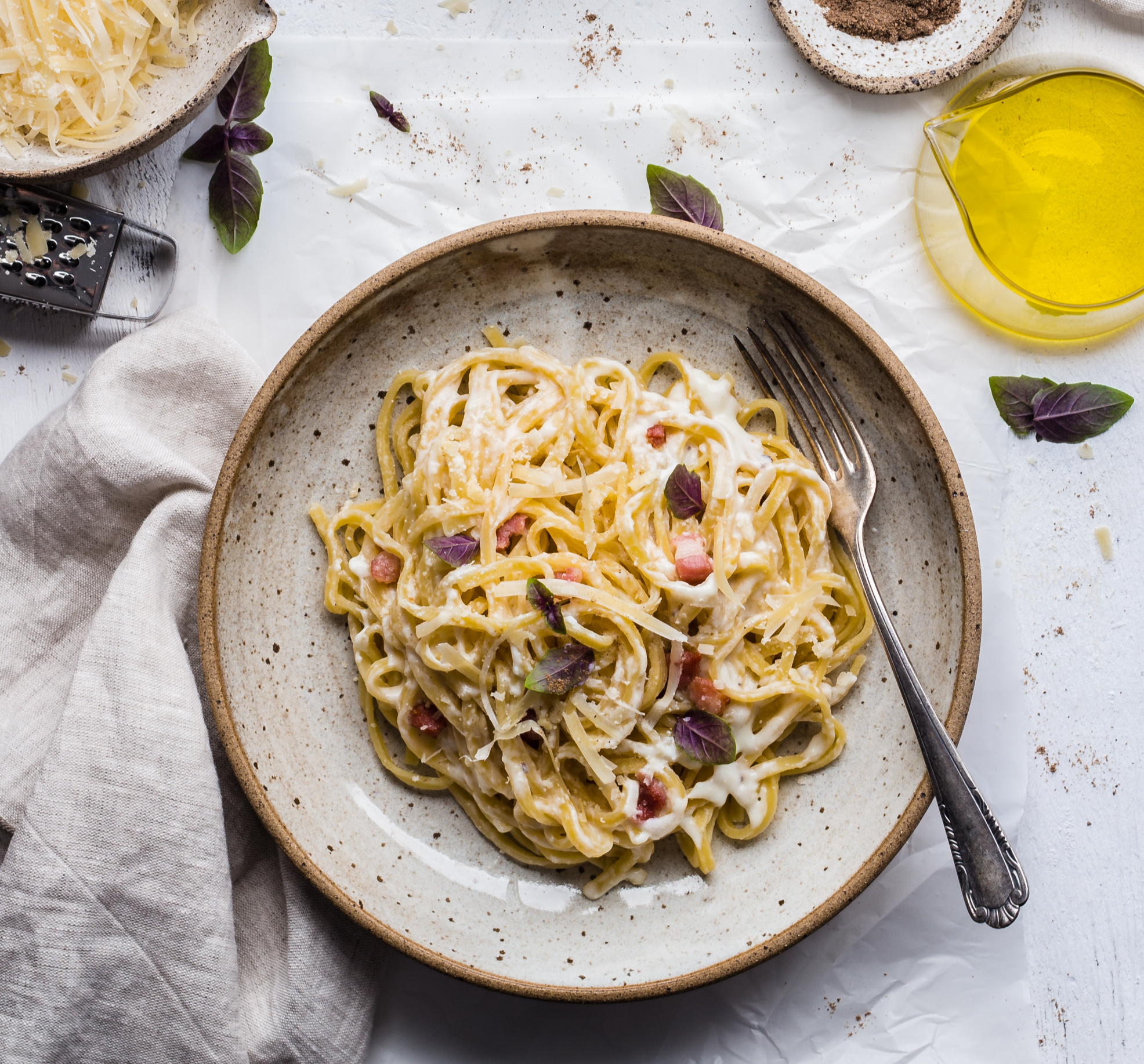 Arranged Food and Objects