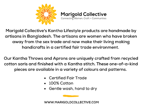 Information Card about Kantha Throw