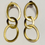 Thumbnail: Brass Tri-Circle Interlock Earrings