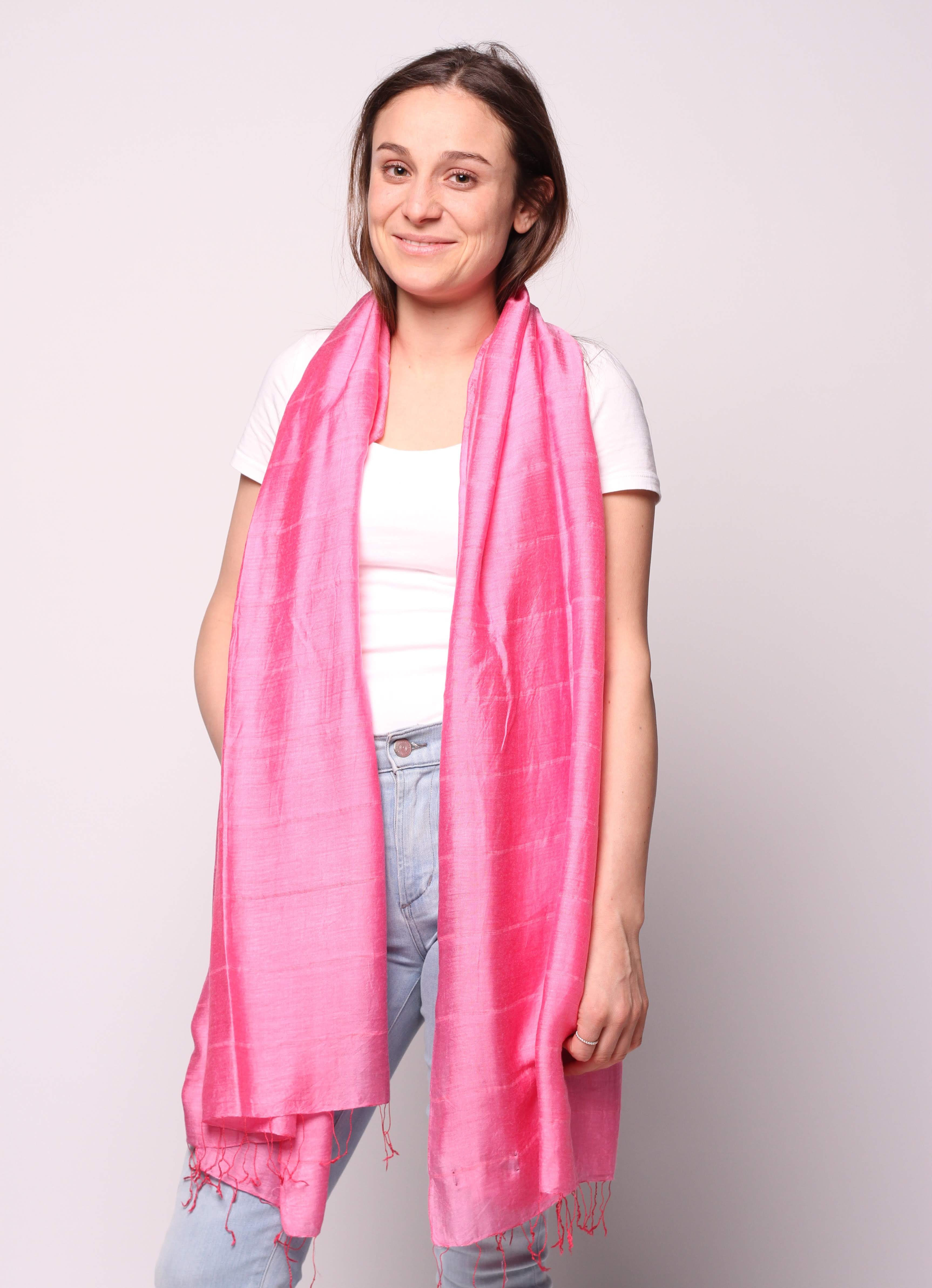 Hue Scarf in Morning Glory Pink
