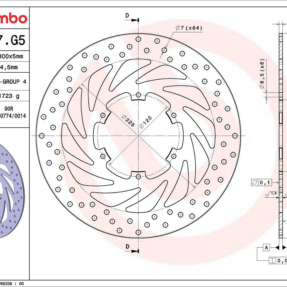 Thumbnail: BREMBO kočioni disk Serie Oro 68B407G5