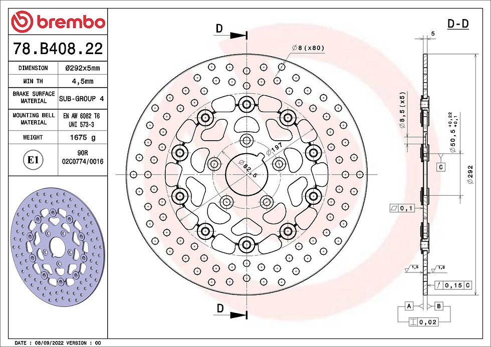 Thumbnail: BREMBO kočioni disk Serie Oro 78B40822