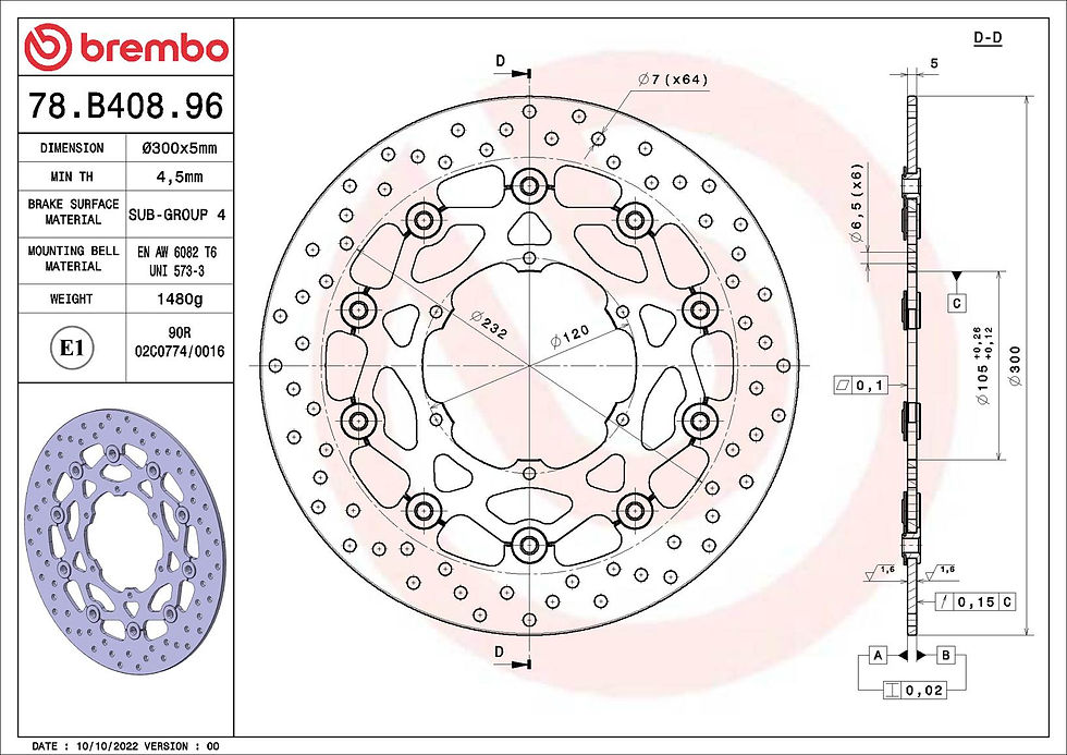 Thumbnail: BREMBO kočioni disk Serie Oro 78B40896
