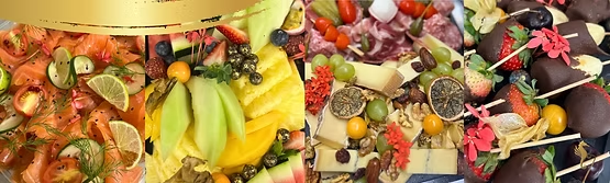Fresh gourmet ingredients and luxury food selection for private jet catering menus