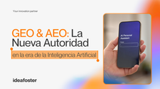 GEO y AEO: la nueva autoridad en la era de la inteligencia artificial — portada del blog de Ideafoster sobre optimización generativa y visibilidad digital.