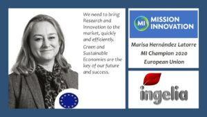 Ingelia CEO is European champion for the Mission Innovation Champions 2020