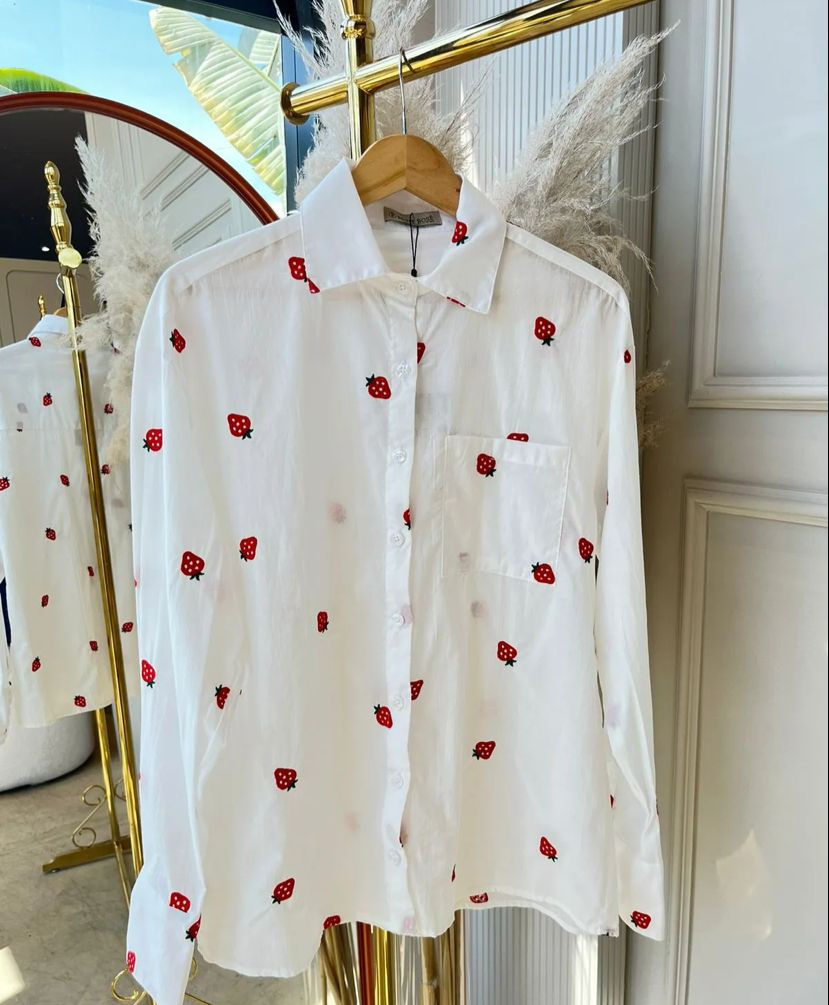 Miniatura: Camisa Cambraia Bell Strawberry