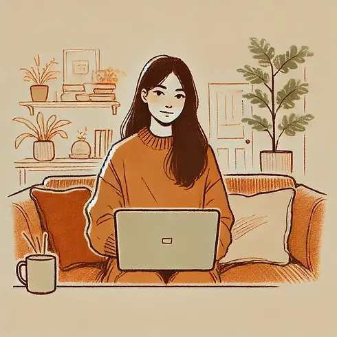 DALL·E 2024-09-23 12.05.56 - A simple and warm sketch-style illustration of a young biraci