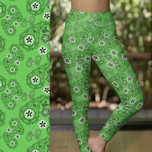 Thumbnail: Fitness enthusiast lounging in seamless paisley patterned leggings