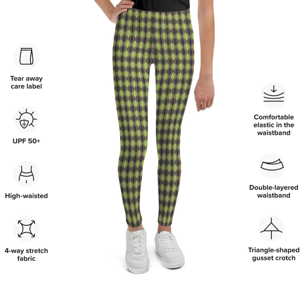 Thumbnail: Garment specifications: leggings youth 8–20, fade-resistant, UPF 38–40